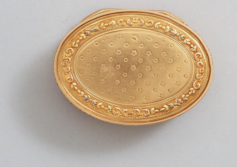 A French 18th century gold snuff-box, Paris 1784-1788.
