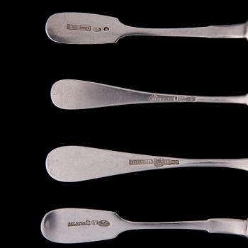 SKEDAR, 3+2+1+1, silver, S:t Petersburg och Moskva, Ryssland sekelskiftet 1800/1900. Vikt ca 170 g.