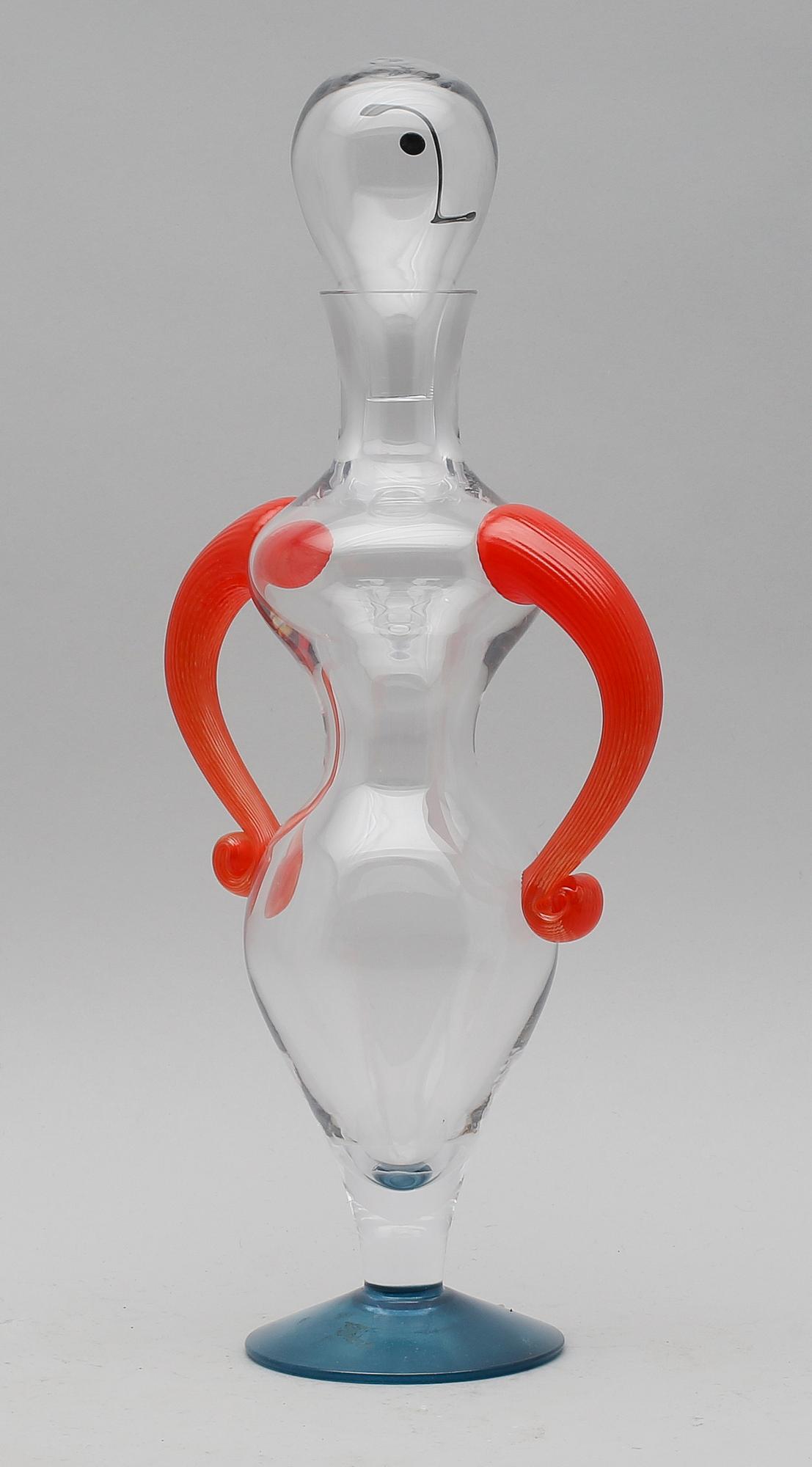 KARAFF, glas, Kjell Engman, Kosta Boda, signerad.