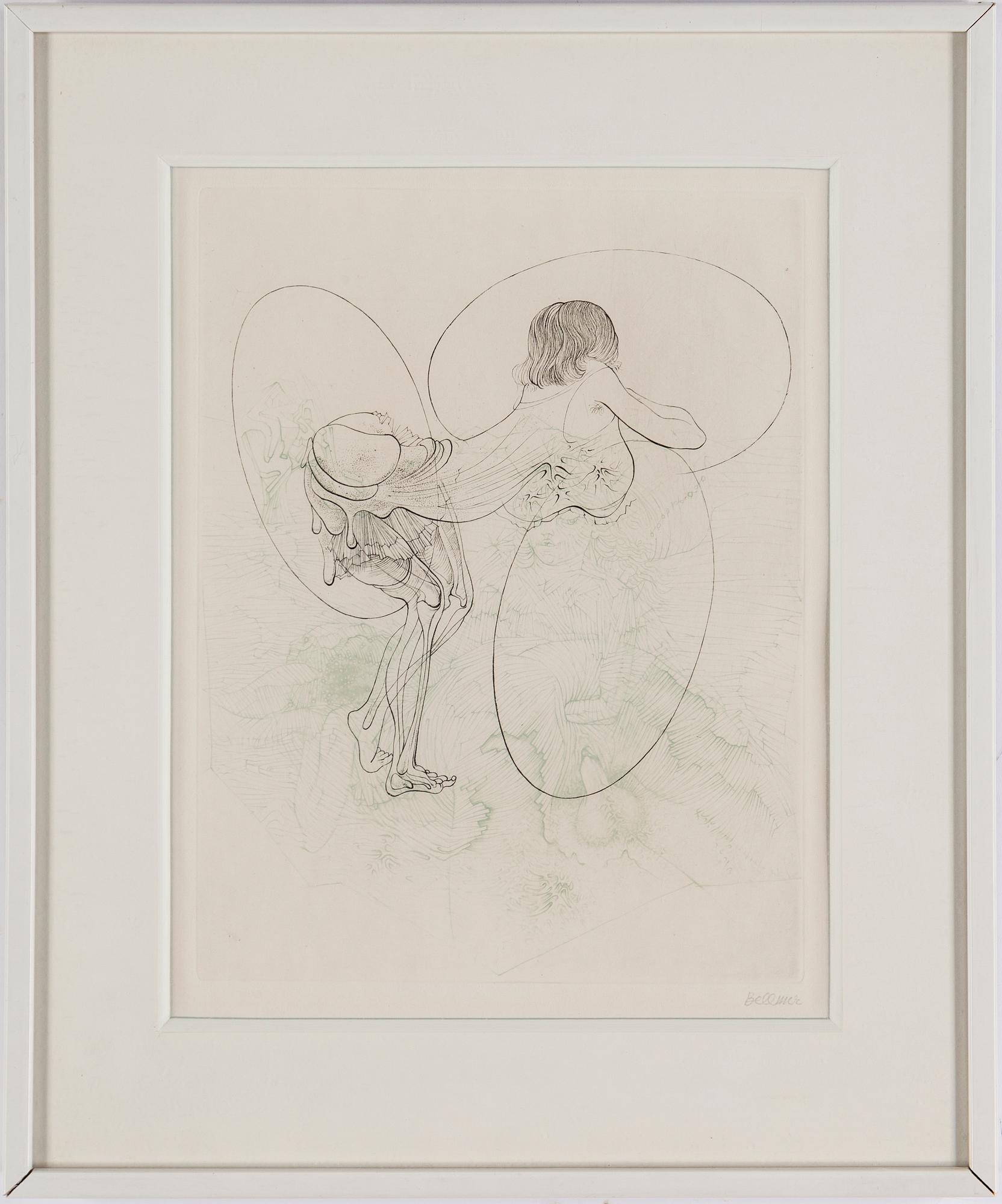 HANS BELLMER, 10 etchings in two colours, 1966-68, signed in pencil.