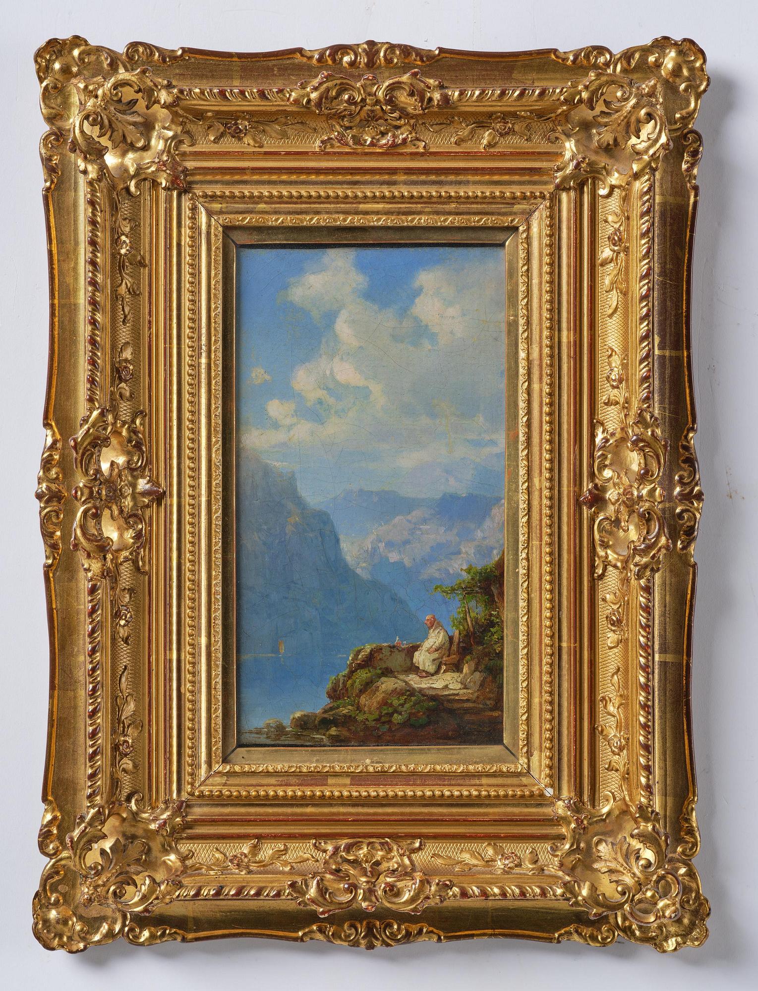 Carl Spitzweg, Hermit in a mountainous landscape.