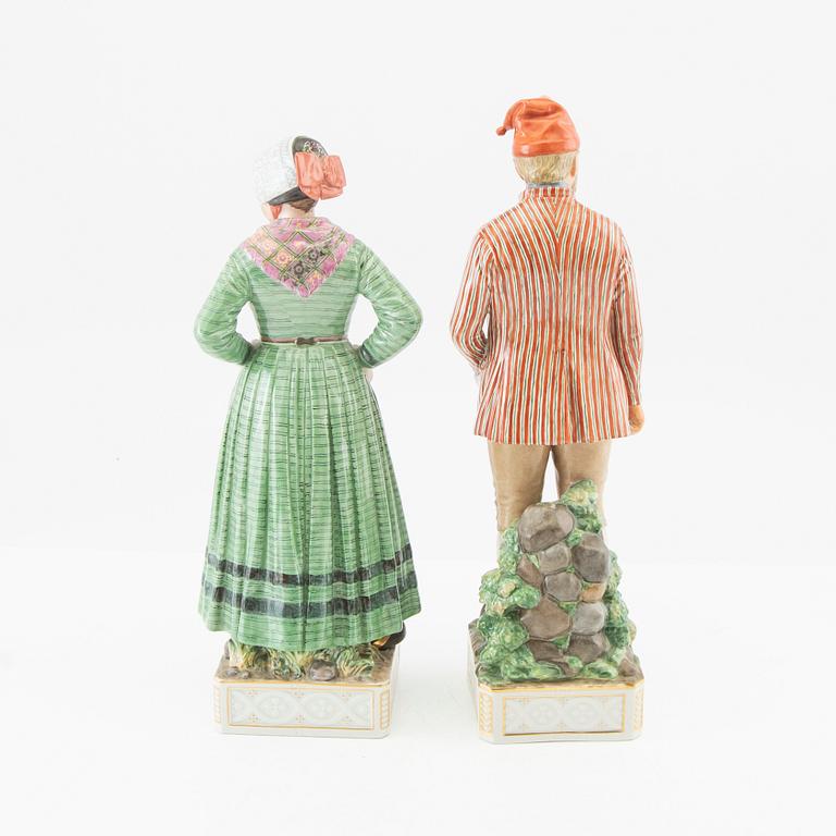 Carl Martin-Hansen, figuriner 2 st. Royal Copenhagen, porslin.