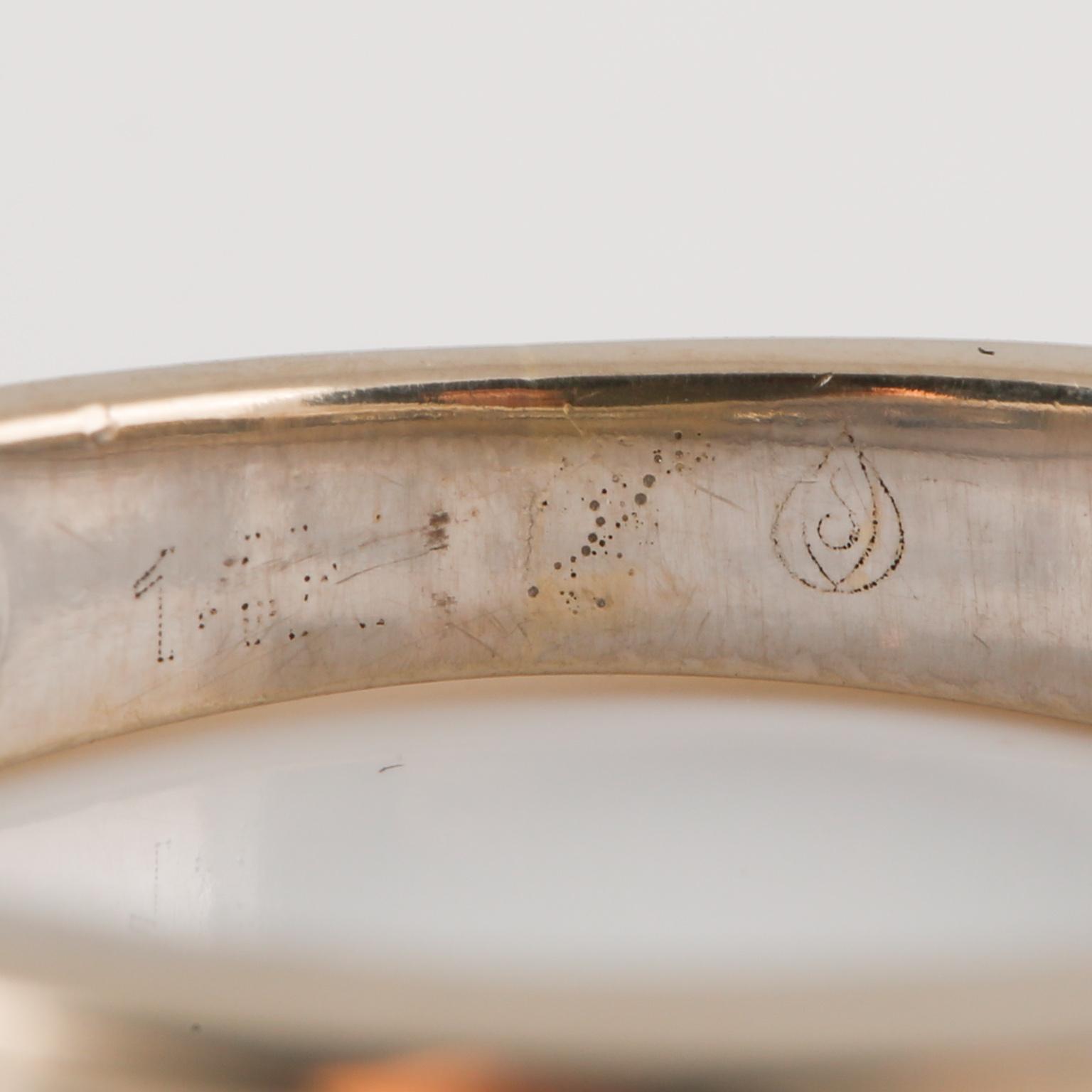 RING, 14K guld med prinsesslipade diamanter ca 0.60 ct. Vikt 5,7 gram.