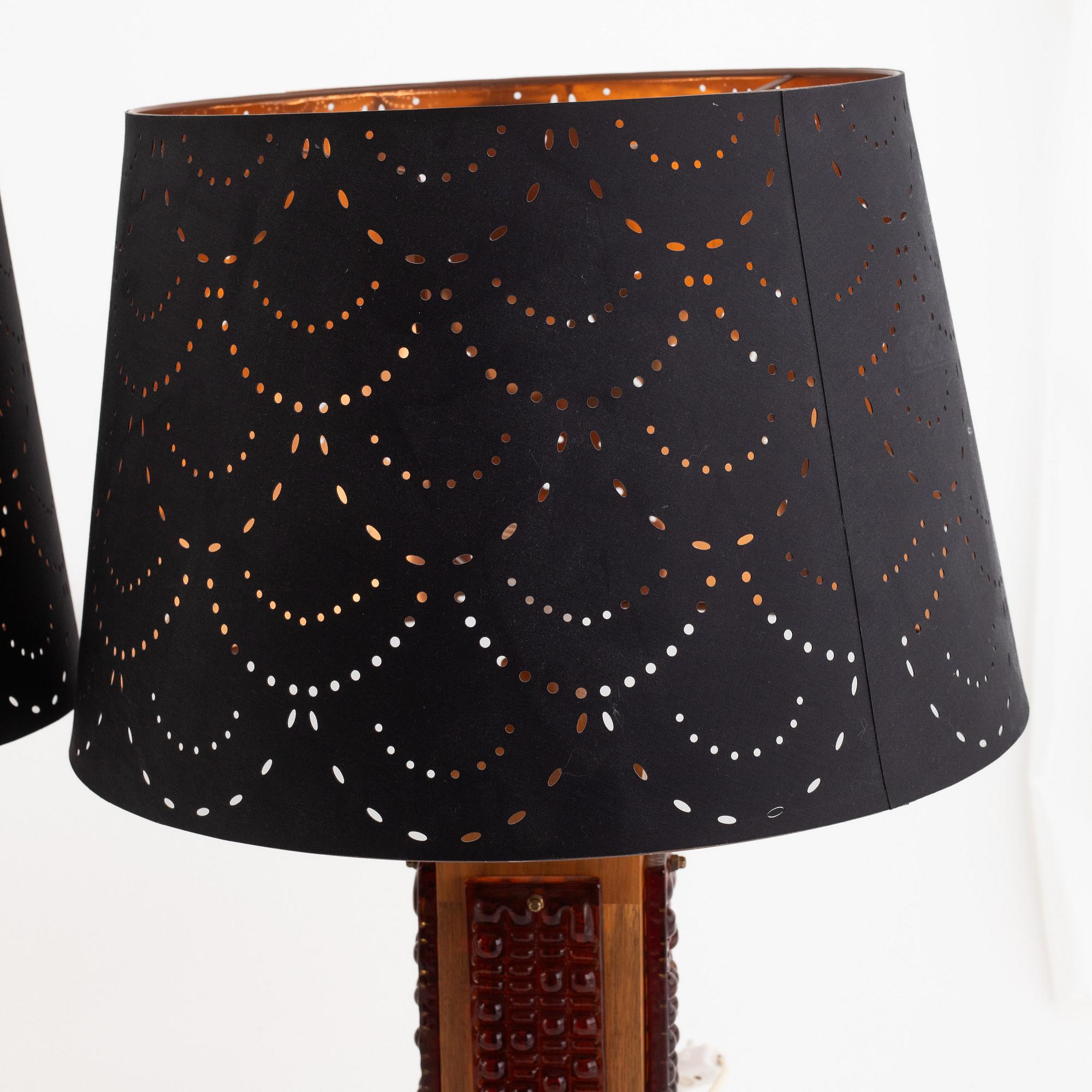 Bordslampor, ett par, 1960/70-tal.