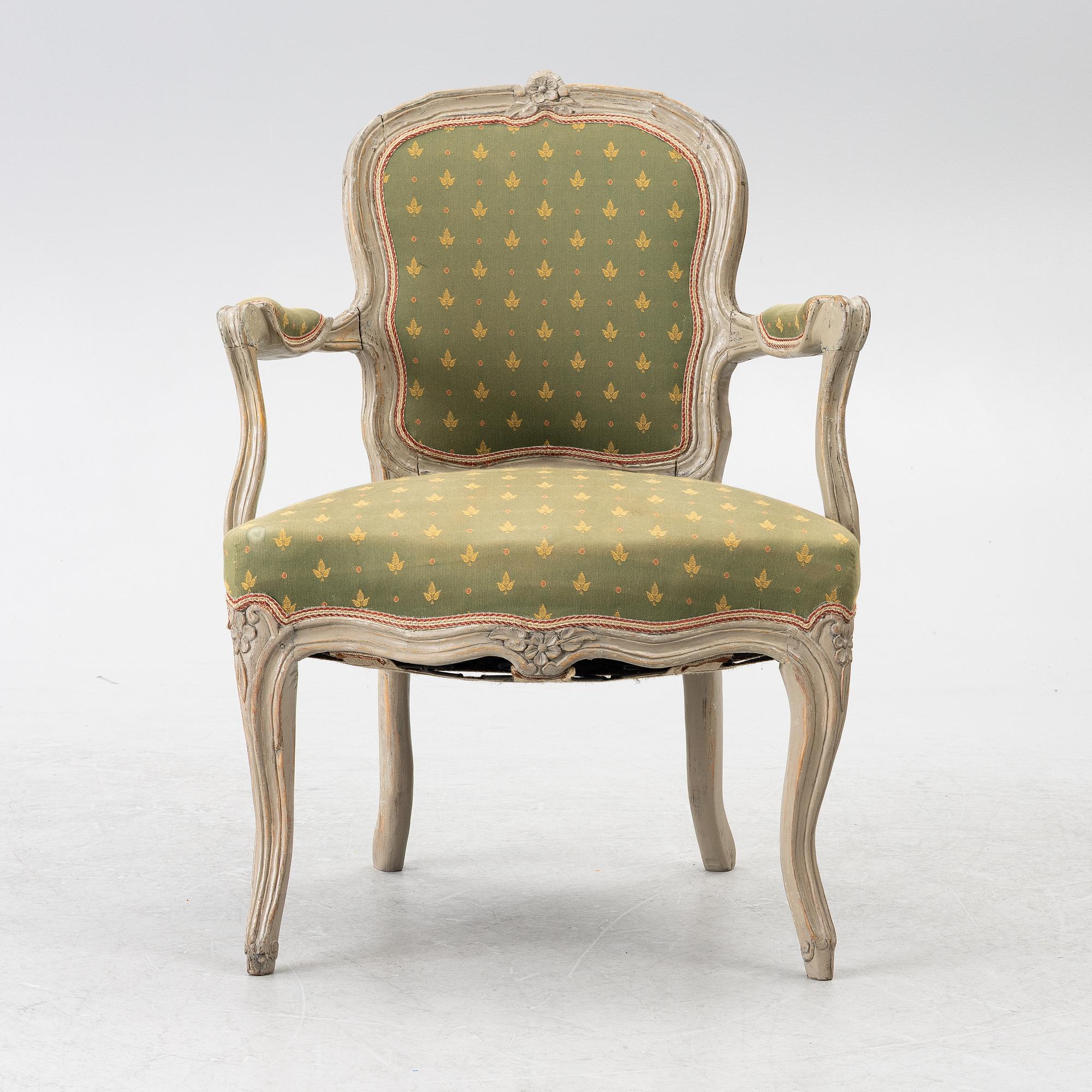 A Louis XV armchair, 18th Century.