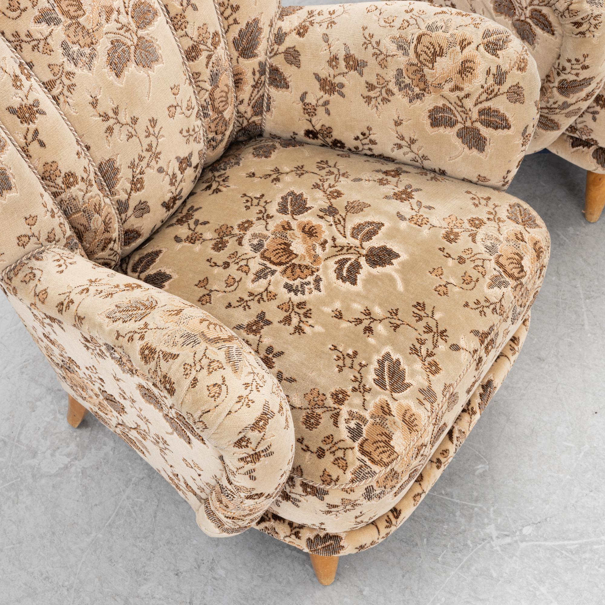 Fåtöljer, ett par, Swedish modern, 1940/50-tal.