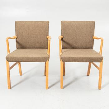 Ole Wanscher, Armchairs, 5, model “1752”, Fritz Hansen, 1940s.