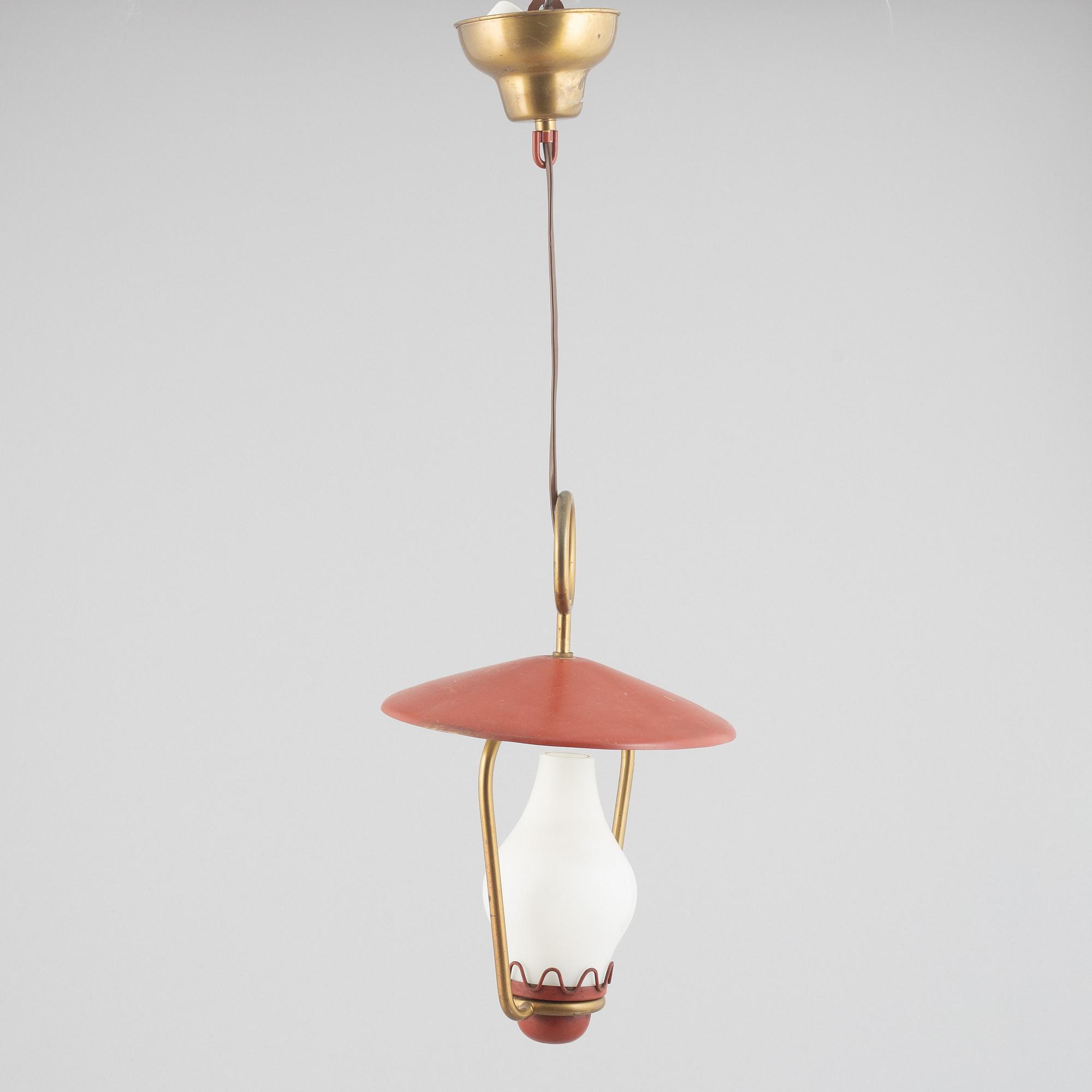 Hans Bergström, a Swedish Modern ceiling lamp, Ateljé Lyktan, Åhus, 1940s.