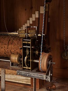 A late-Gustavian secretaire with an organ-mechanism, Stockholm, late 18th century.