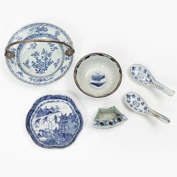 Parti porslin, 8 delar, Kina, 1600-1800-tal.