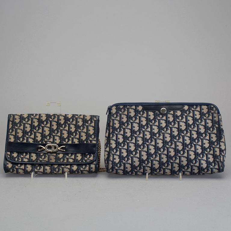 VÄSKA OCH NECESSÄR, 2 delar, Christian Dior.