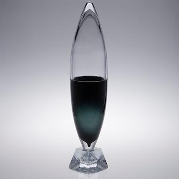 TARU SYRJÄNEN, ART GLASS. "Nousu" (The Rise), signed Taru Syrjänen 1999.