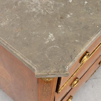 A Gustavian marquetry and gilt-brass mounted commode, late 18th century.