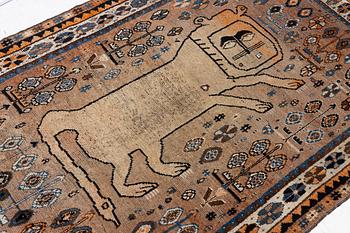 Carpet, Qashqai, lion, second half of the 19th century.