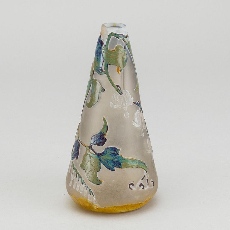 VAL ST LAMBERT, a signed cameo glass vase late 19th century.