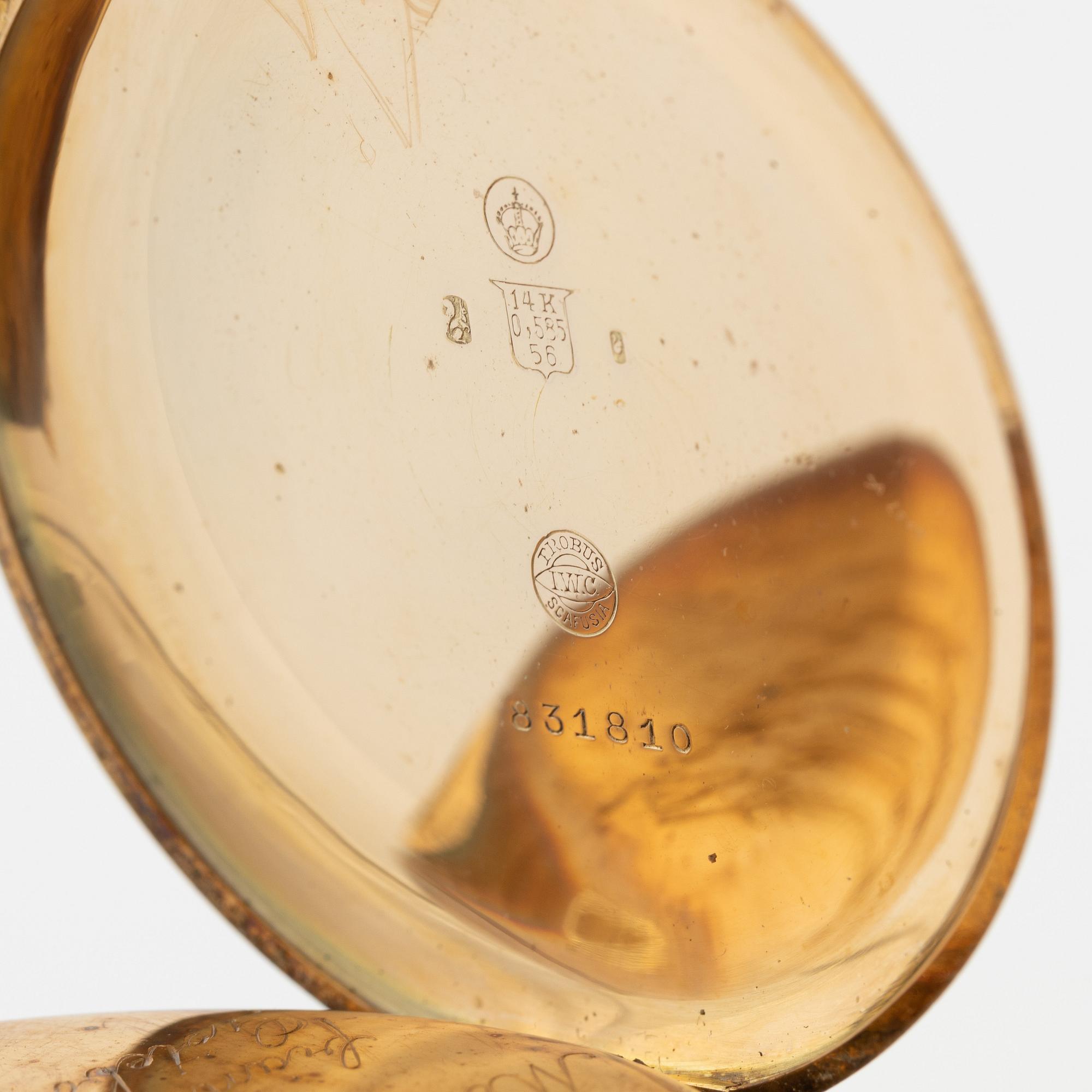 IWC, pocket watch, hunter, 51,5 mm.