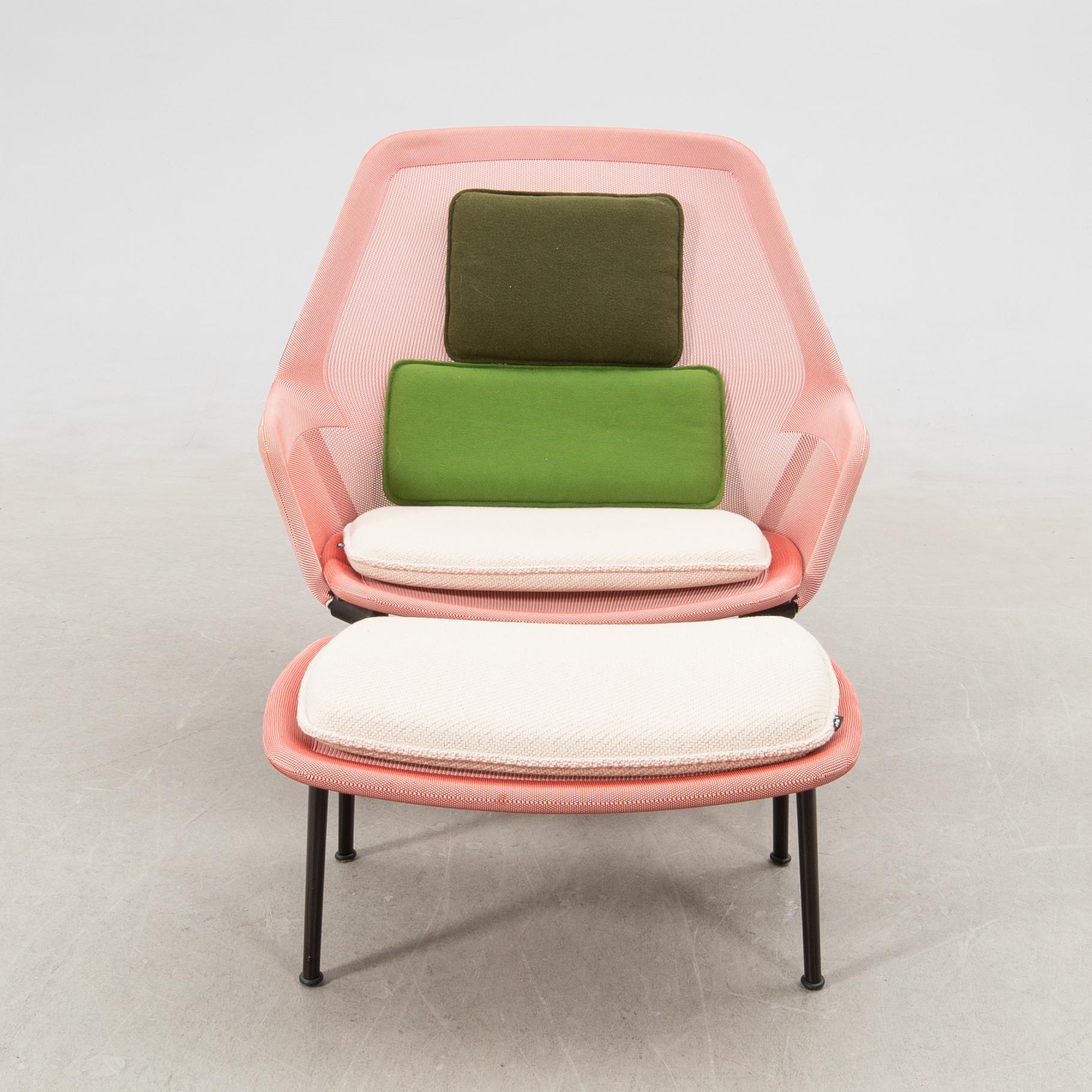 Ronan & Erwan Bouroullec, "Slow chair", Vitra, armchair and footstool.