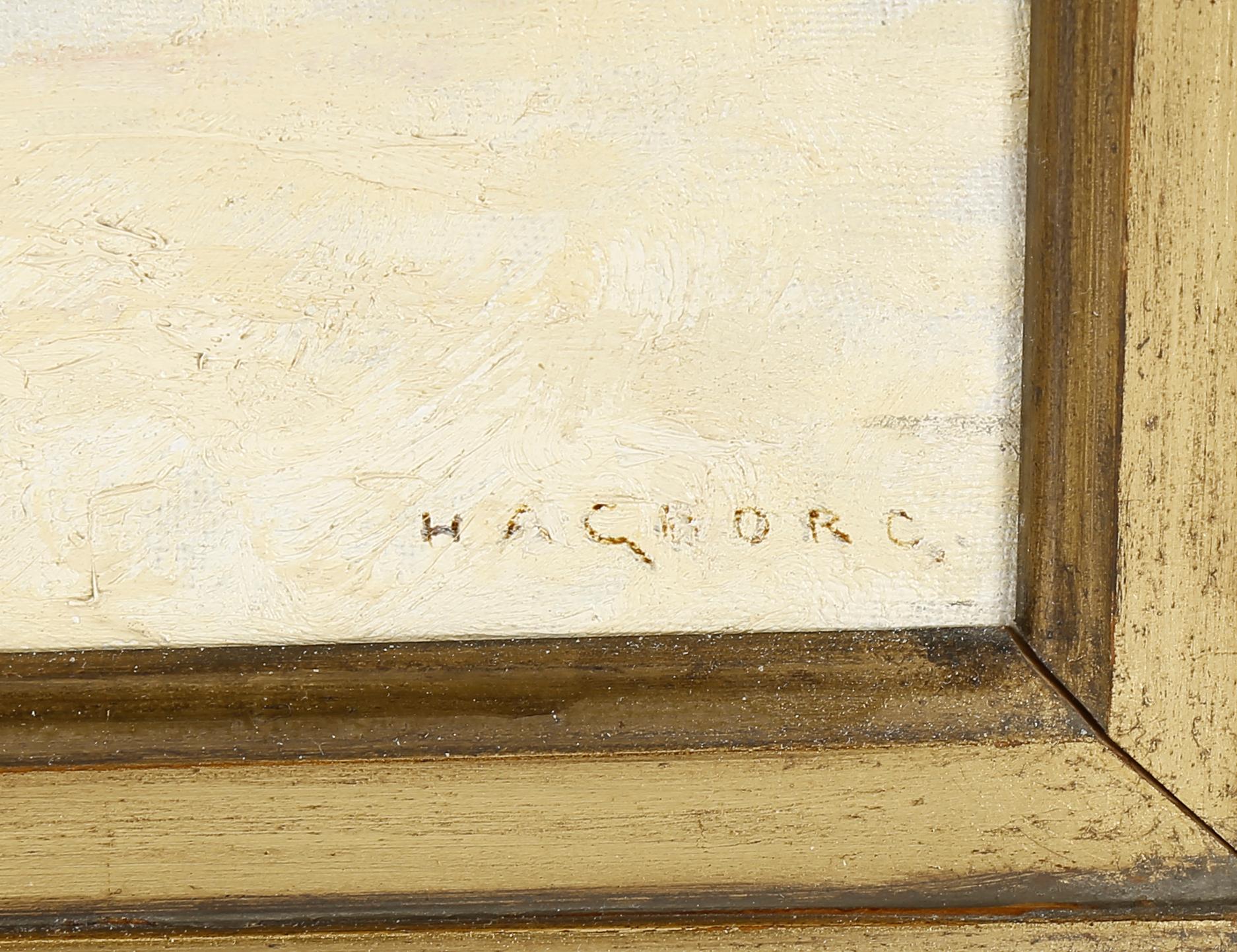 AUGUST HAGBORG, olja på duk, signerad.