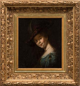 SASKIA VAN UYLENBURGH AS A YOUNG GIRL. AFTER REMBRANDT.