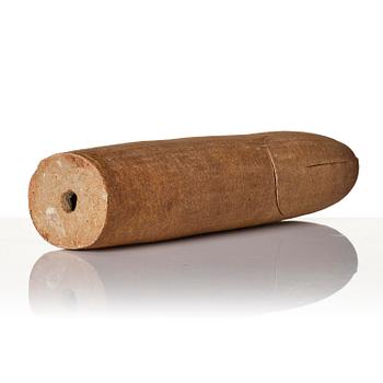 Stig Lindberg, unik skulptur, chamotterat oglaserat stengods, Gustavsbergs Studio 1970.