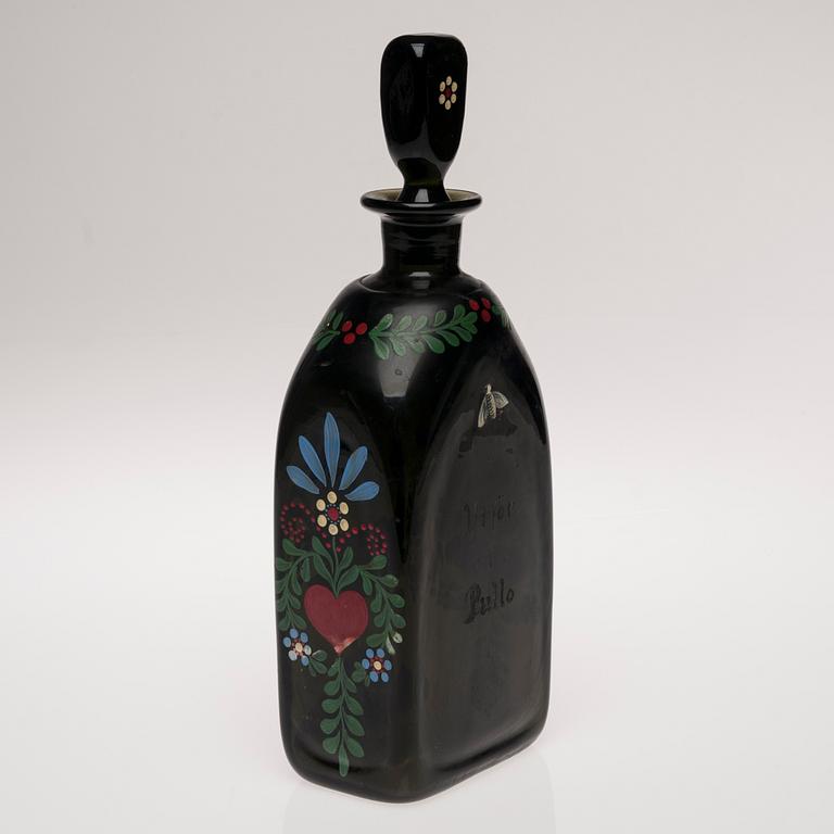 FLASKA, glas, 1800-tal.