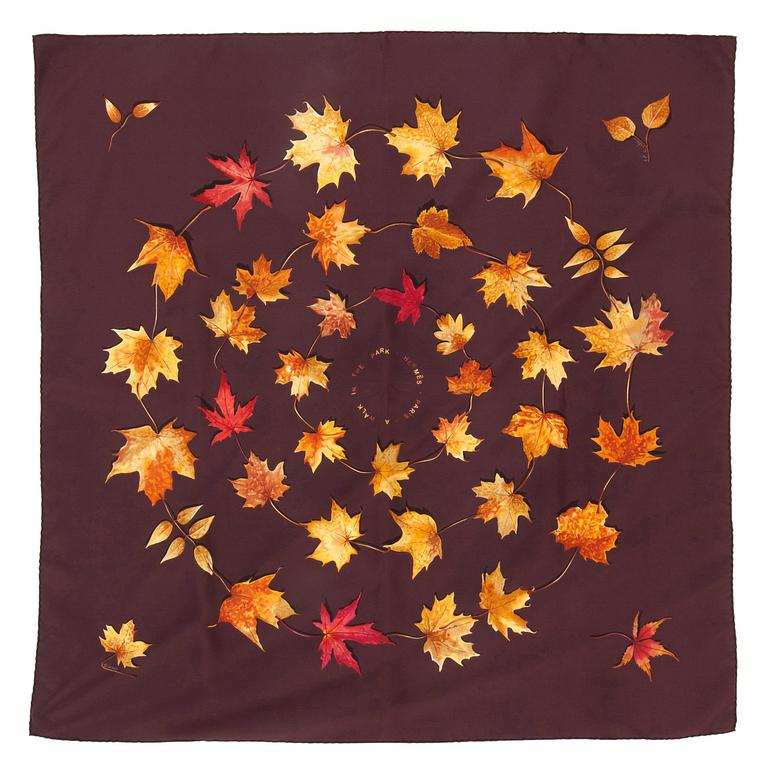 HERMÈS, a silk scarf, "A Walk in The Park".