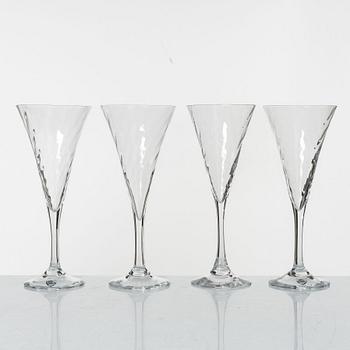 Gunnar Cyrén, 17 champagne flutes, 'Helena', Orrefors.
