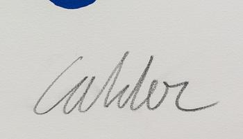 ALEXANDER CALDER, color lithograph, signed and numbered 90/100.