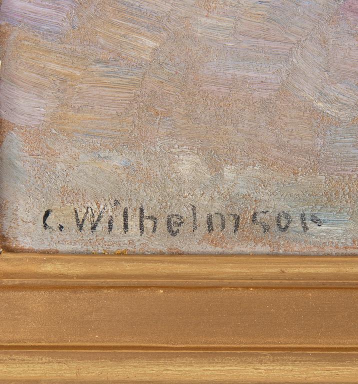 CARL WILHELMSON, oil on panel, signerad.