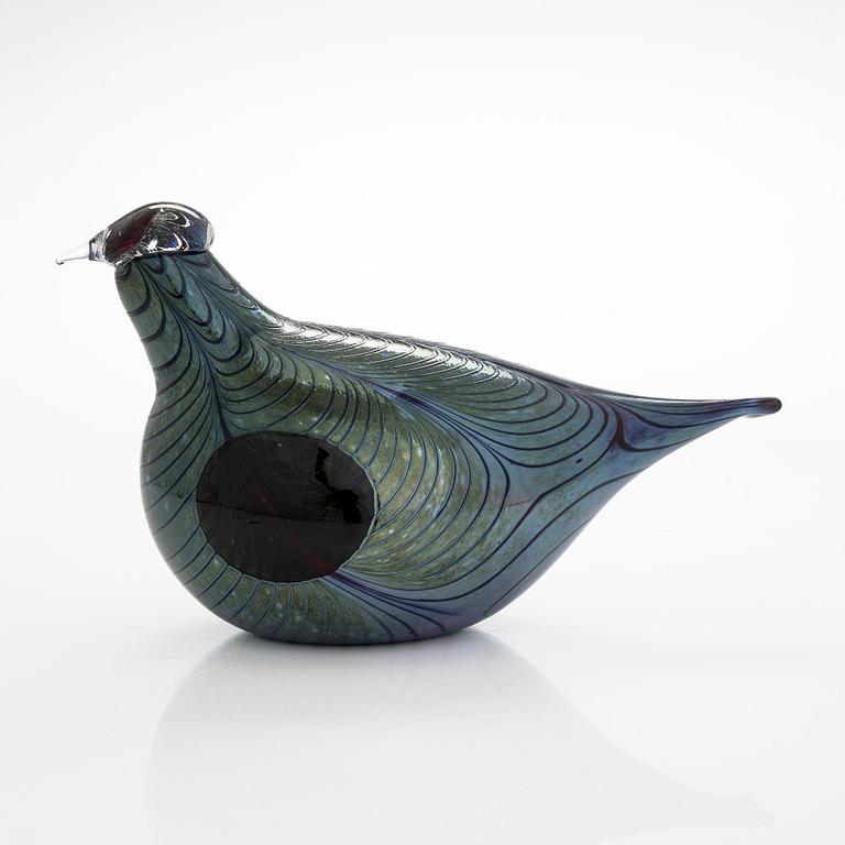 Oiva Toikka, a 'Pheasant' glass bird, second quality, signed O. T. II.