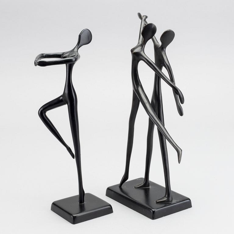 Two metal sculptures by Bodrul Khalique.