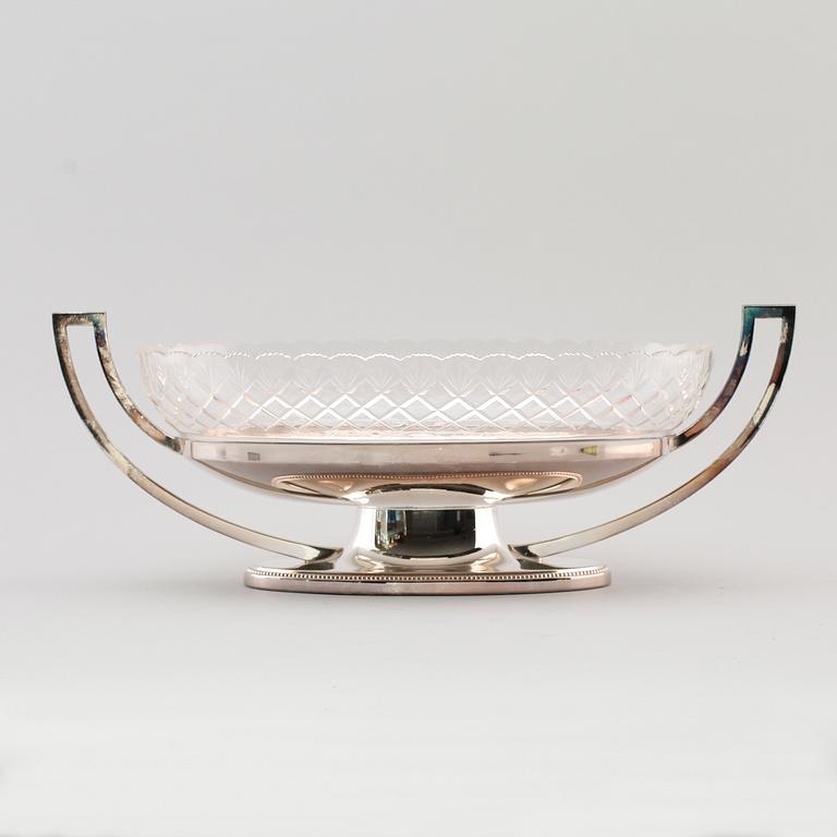 JARDINJÄR, nysilver och glas, WMF, Würtembergische Metallwaren Fabrik, 1900-talets början.