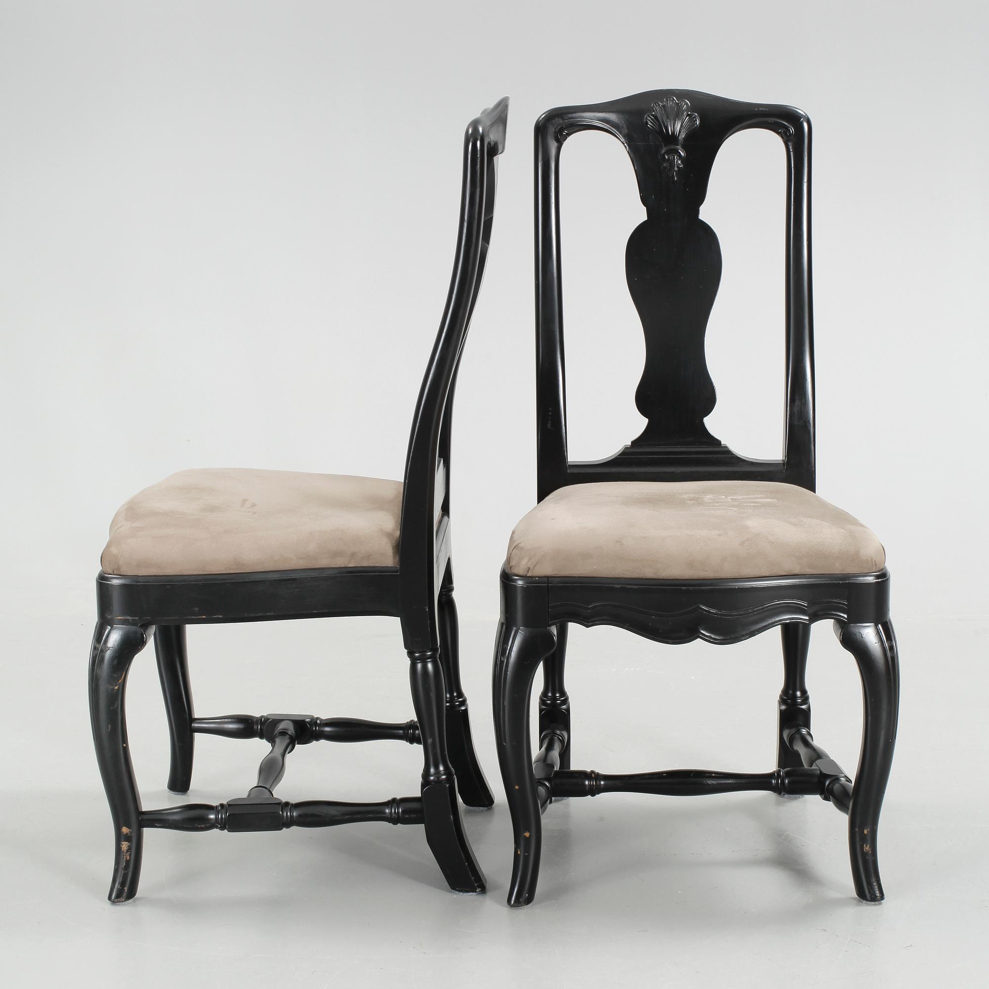 STOLAR, 6 st, senbarockstil, 1900-talets första hälft.