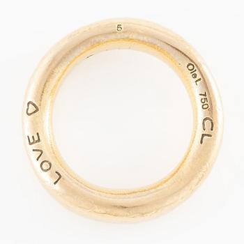 Ole Lynggaard, "Love ring", 18K gold with brilliant-cut diamonds.