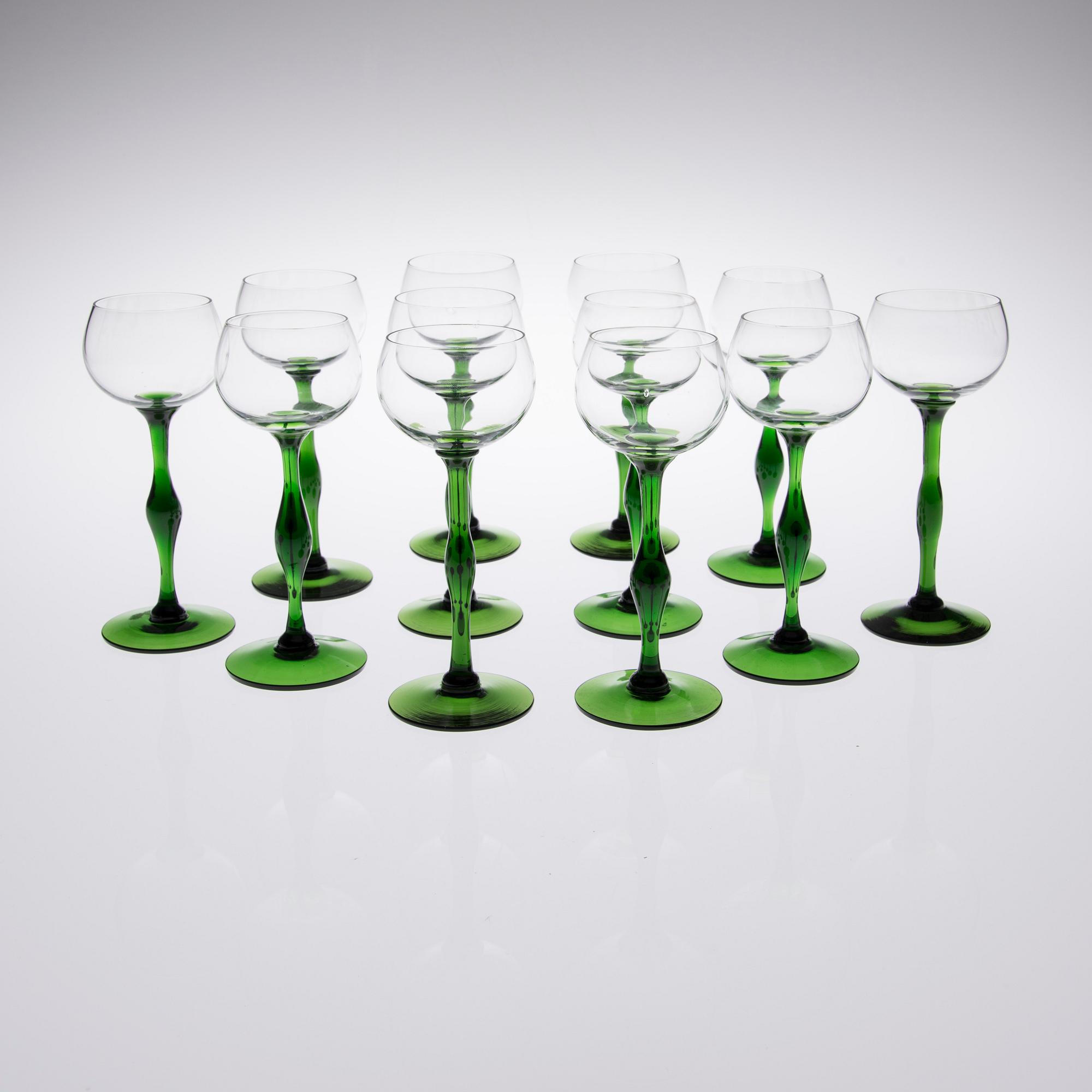 GLAS PÅ FOT, 12 st, 1900-talets sista kvartal.