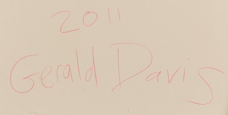 GERALD DAVIS, acrylic on canvas, signed and dated 2011 a tergo.