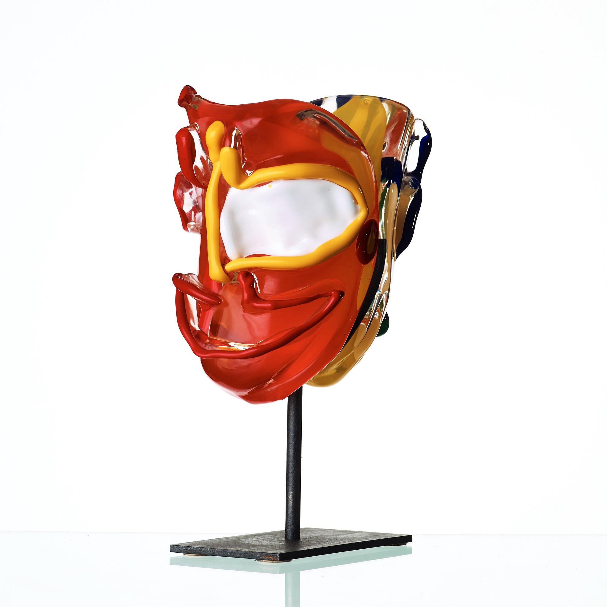 Bengt Lindström, skulptur, "Janus", Berengo, Murano, Italien, 1980-tal.