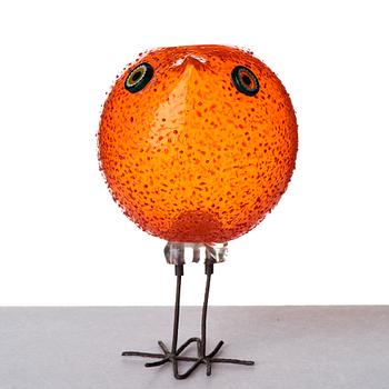 Peter Pelzel, a "Pulcino" glass bird, Vistosi, Italy 1960's.
