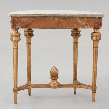 A Gustavian late 18th century console table.