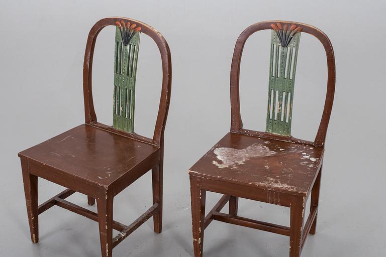 a pair of early 19th century chairs.