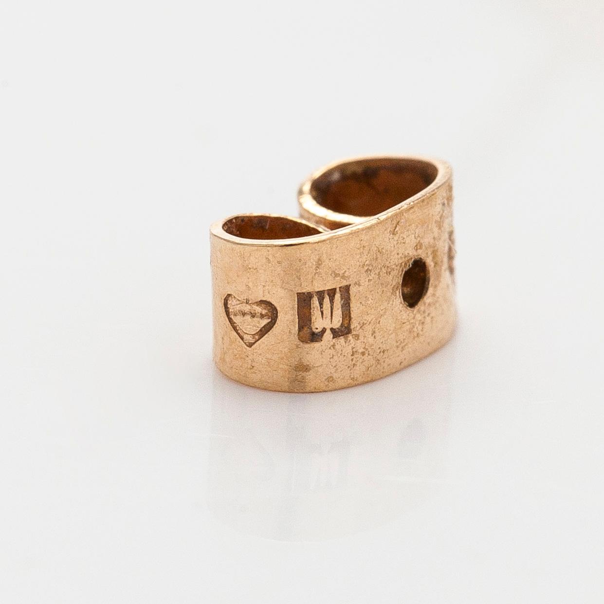 Björn Weckström, earrings, “Saana”, cultured pearls, 14K gold. Lapponia 1975.