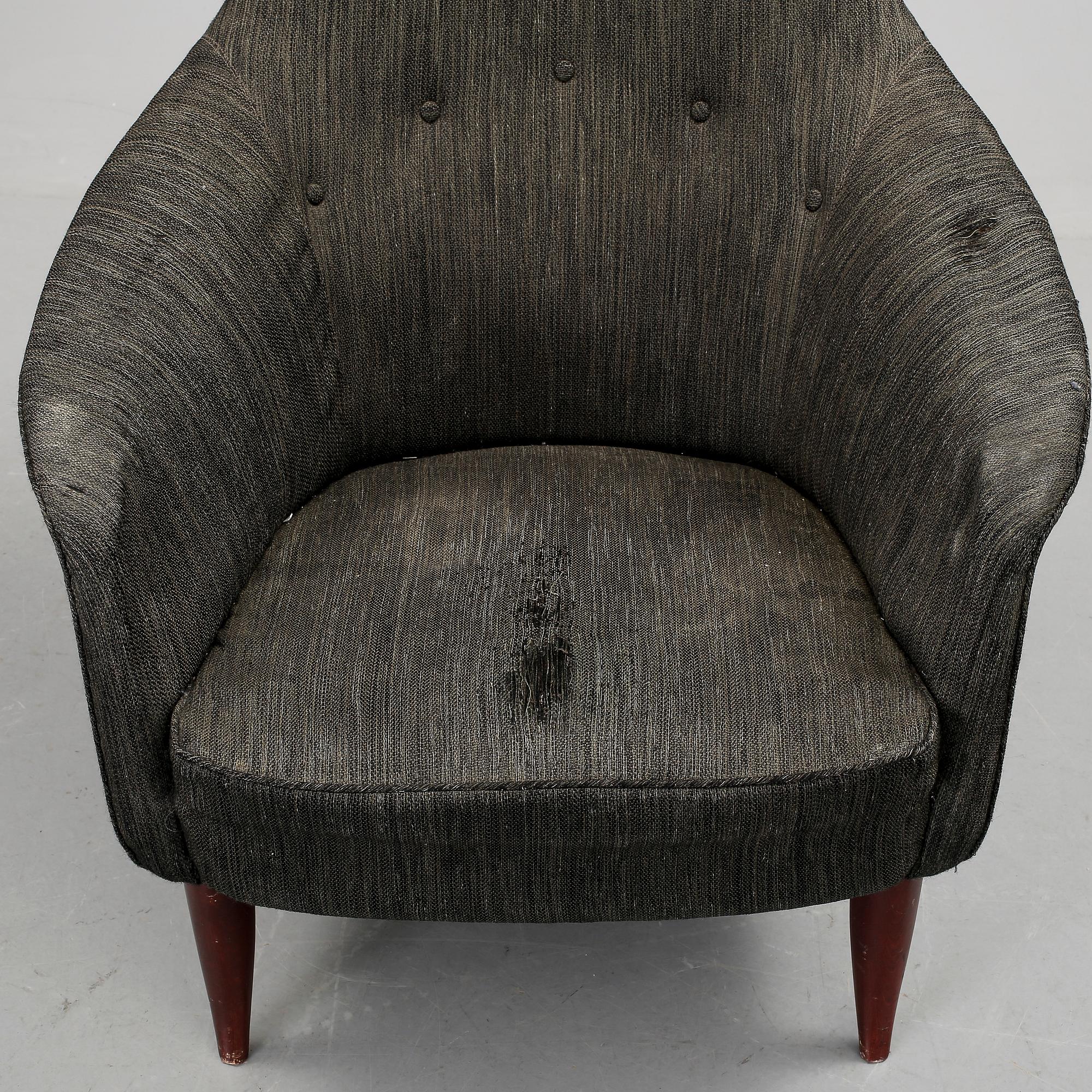 FÅTÖLJ, "Stora Adam", Kerstin Hörlin-Holmqvist, för Triva-serien, NK Nordiska Kompaniet, 1950-/60-tal.