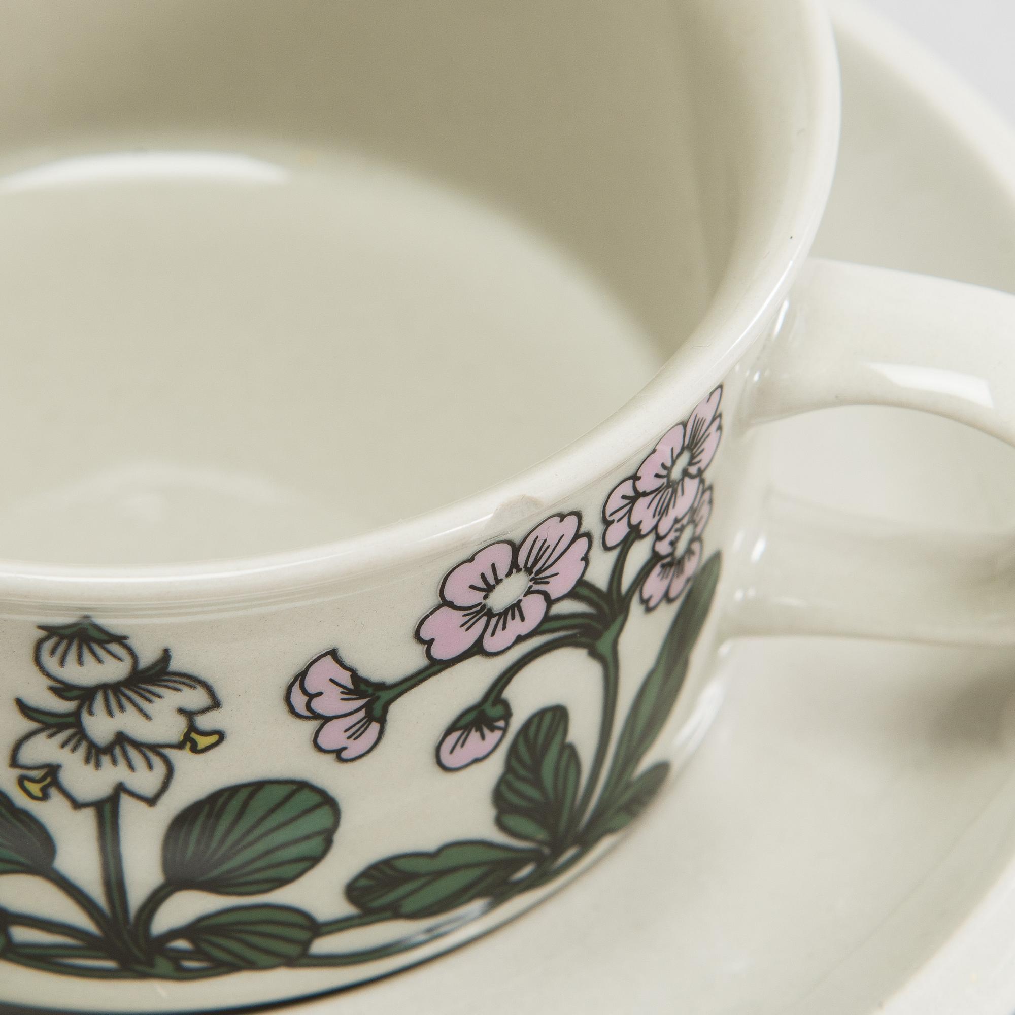 Esteri Tomula, Dinner service, 24 pieces, porcelain, “Flora”, Arabia, Finland.
