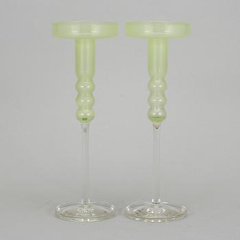 NANNY STILL, ljusstakar, ett par, Riihimäen Lasi Oy, Finland 1964-66.