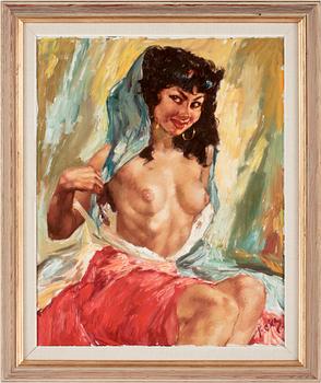 CHARLES ROKA, olja på duk. Sign.