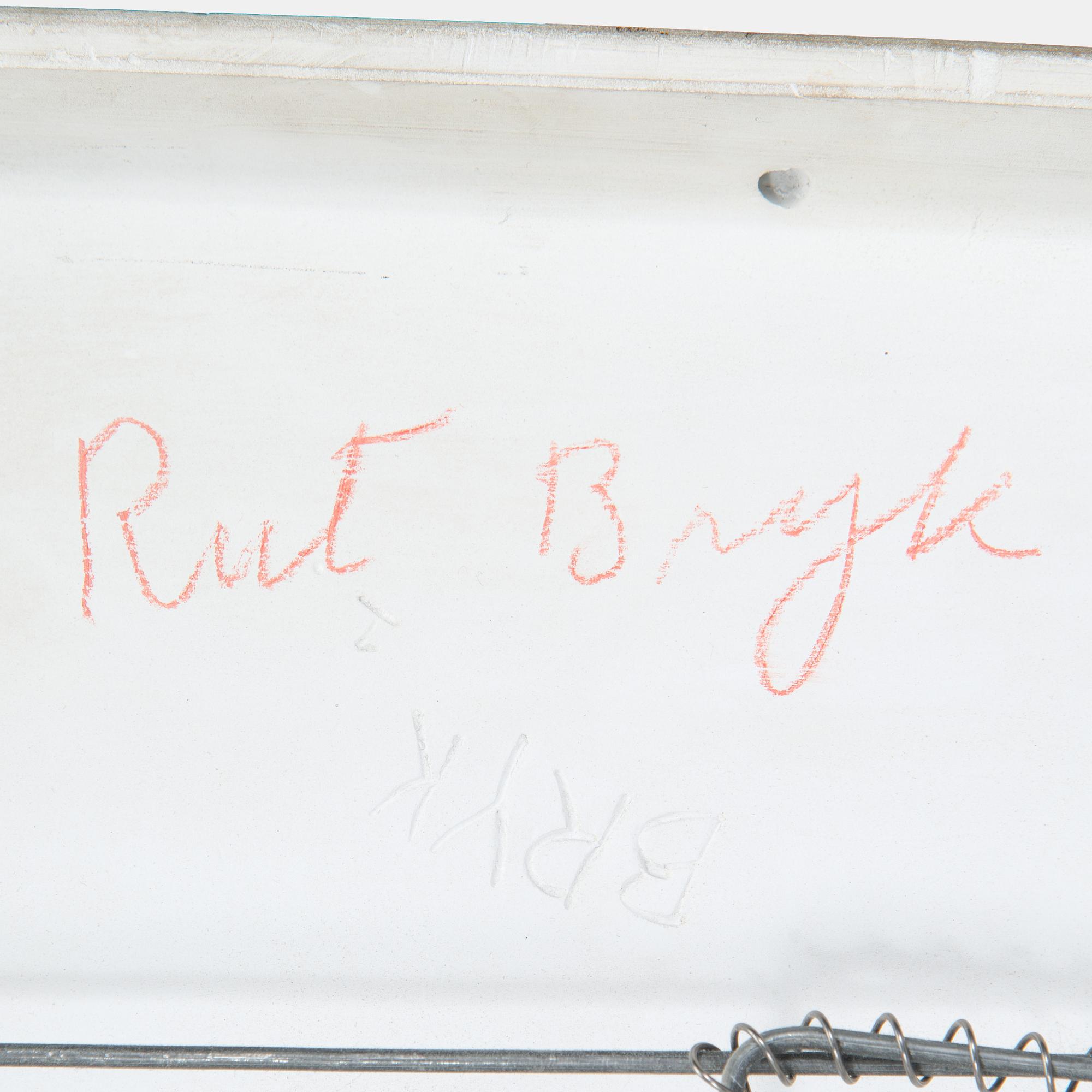 Rut Bryk, a stoneware wall relief signed a tergo BRYK.