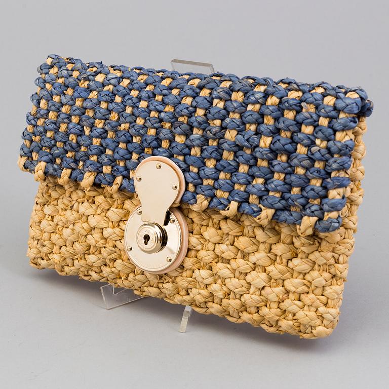 A  bast clutch by Ralph Lauren.