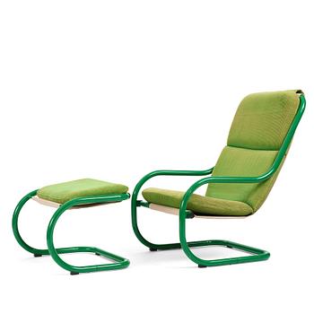 36. Börge Lindau, & Bo Lindekrantz, an easy chair and ottoman, "S70-6", Lammults Möbel AB, Sweden 1960-70s.