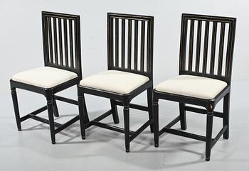 STOLAR, 3 st, s k Leksandsstolar, 1800-talets första hälft.