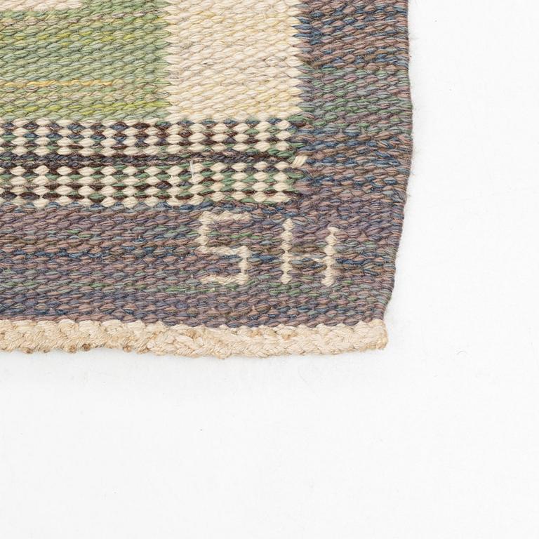 Edna Martin, a carpet, "Flickorna i fönstret", flat weave, ca 252 x 197 cm, signed EM SH.